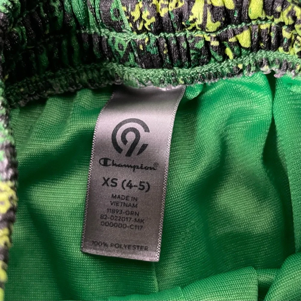 Champion Boy’s Green and Black Patterned swim trunks